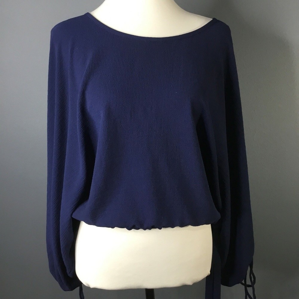 TRAFFIC PEOPLE WOMEN'S BALLON LONG SLEEVE TOP S POLYESTER